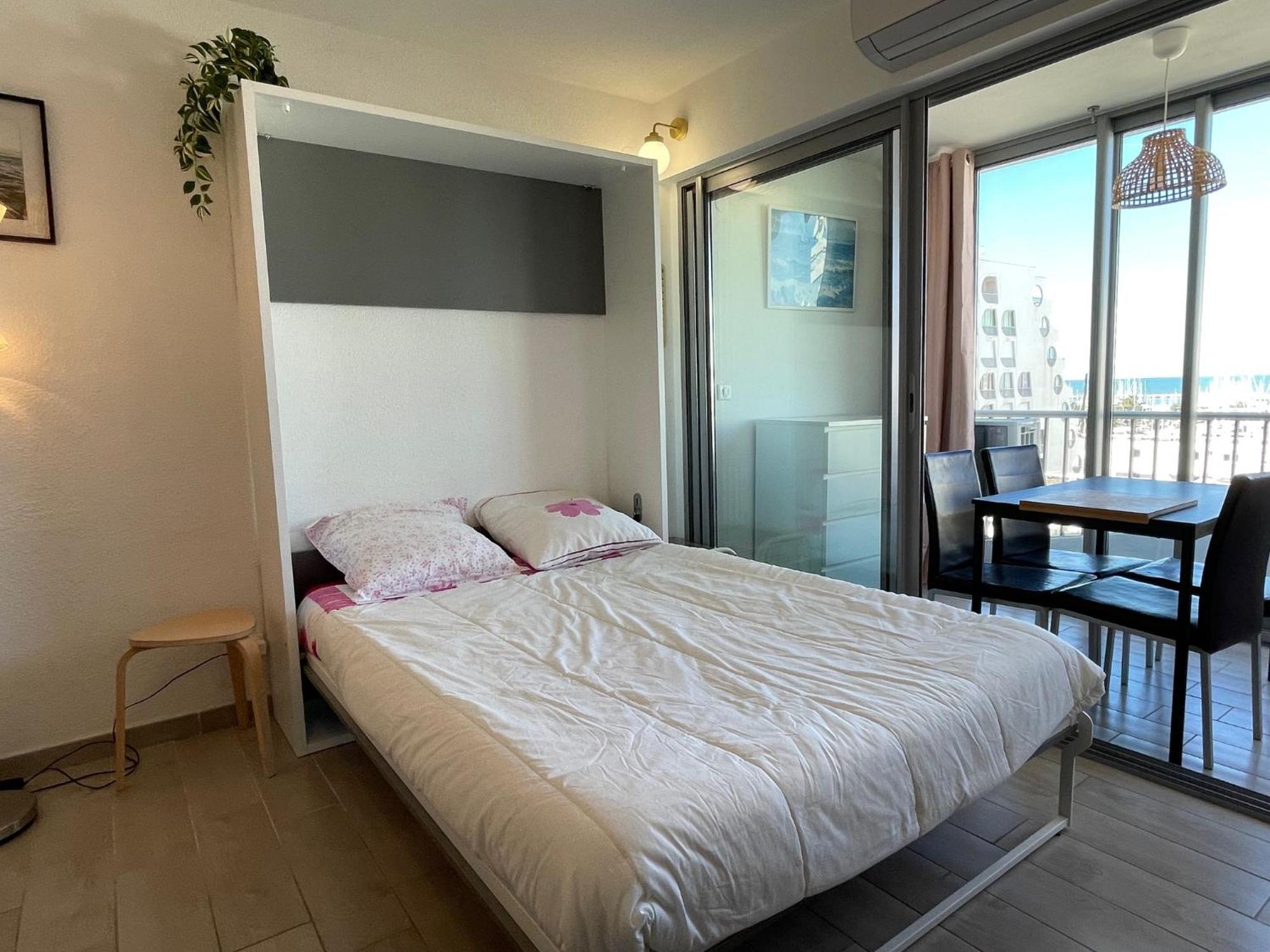 Studio 2-3 Pers Parking Clim Vue Port Et Mer La Grande-Motte Exterior photo