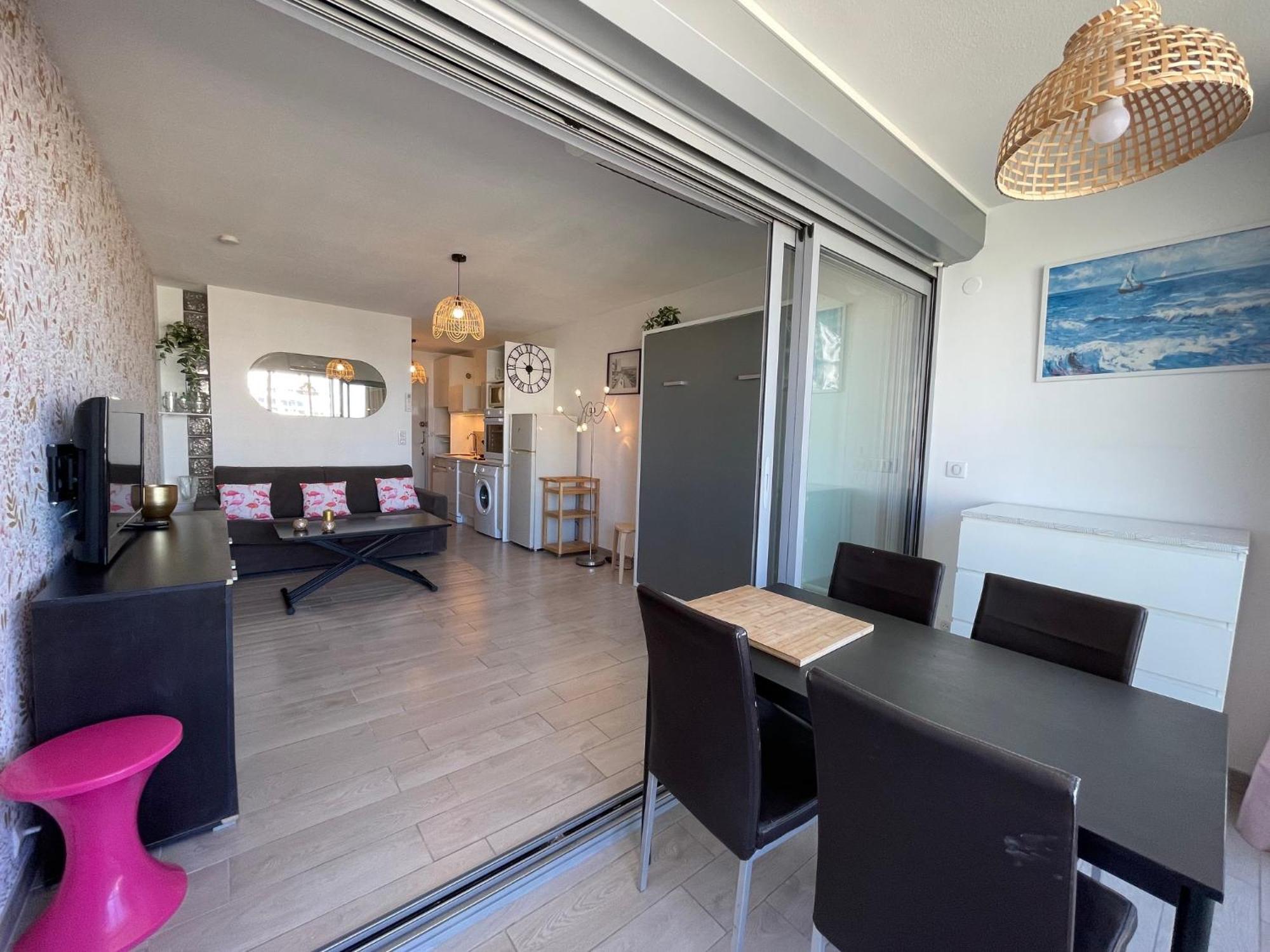 Studio 2-3 Pers Parking Clim Vue Port Et Mer La Grande-Motte Exterior photo